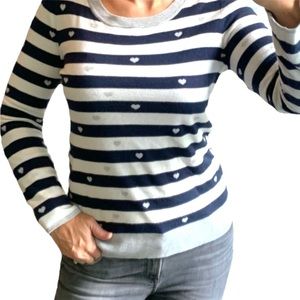 41 Hawthorn Stitchfix Sweater Stripe Hearts size L